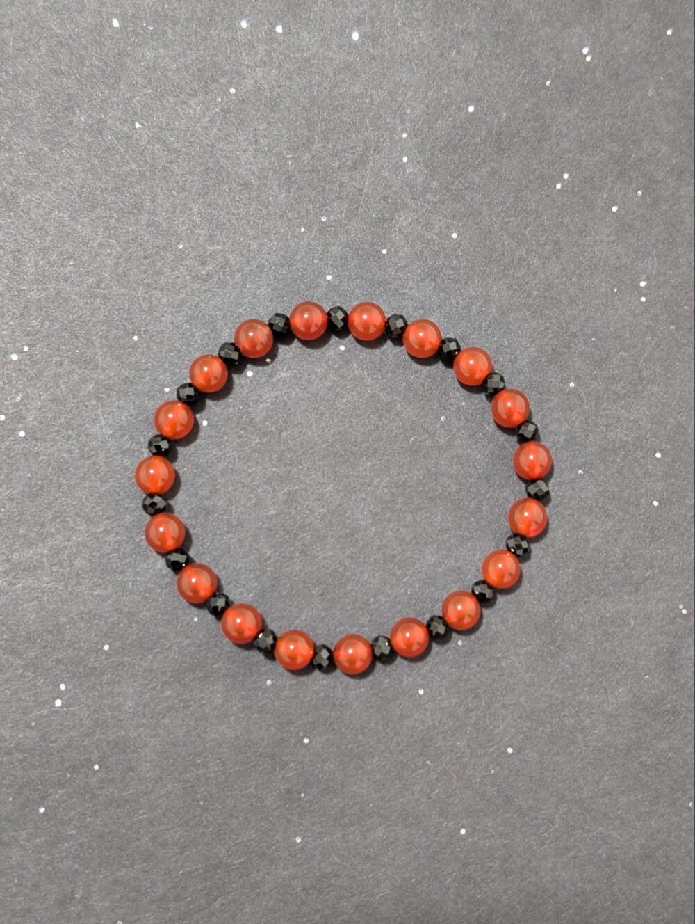 Carnelian/Black Spinel Bracelet - Picture 4 of 4